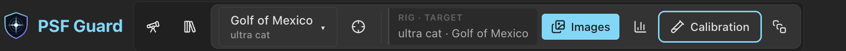 Hover a view or move keyboard focus to it to reveal its name. Calibration has keyboard focus here.