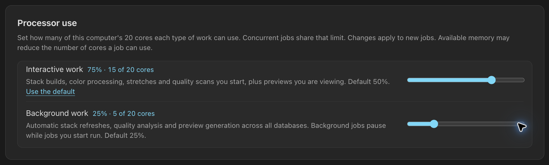 Allocate more processor time to interactive work than to background jobs.