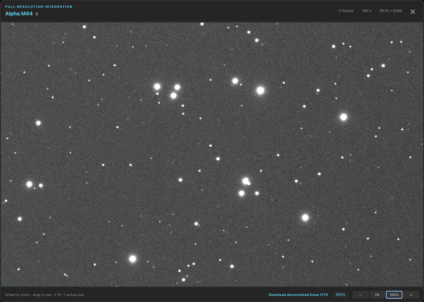 Native-resolution stack inspection with zoom and pan